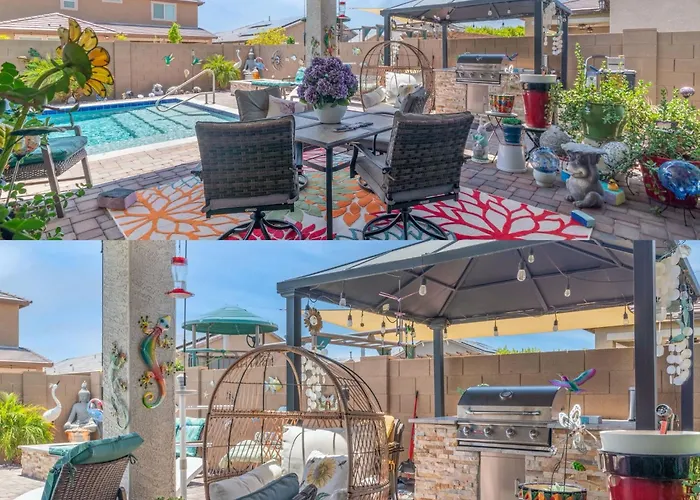 Retreat Pool Slide Firepit Bbq *